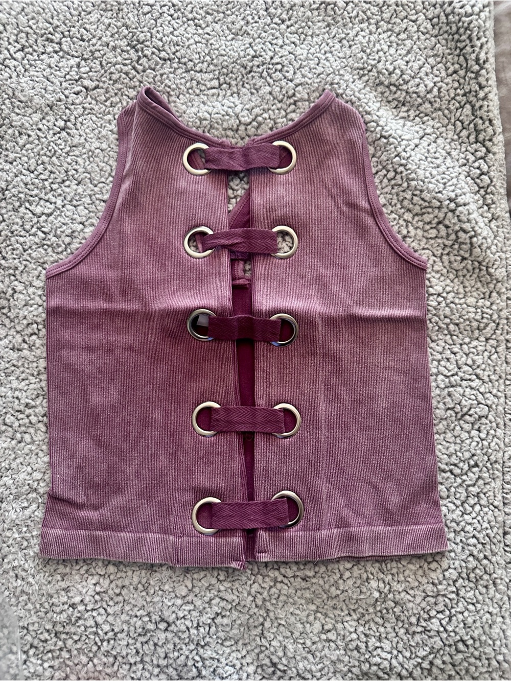 Pebby Forevee-Lace-Up Tank Top